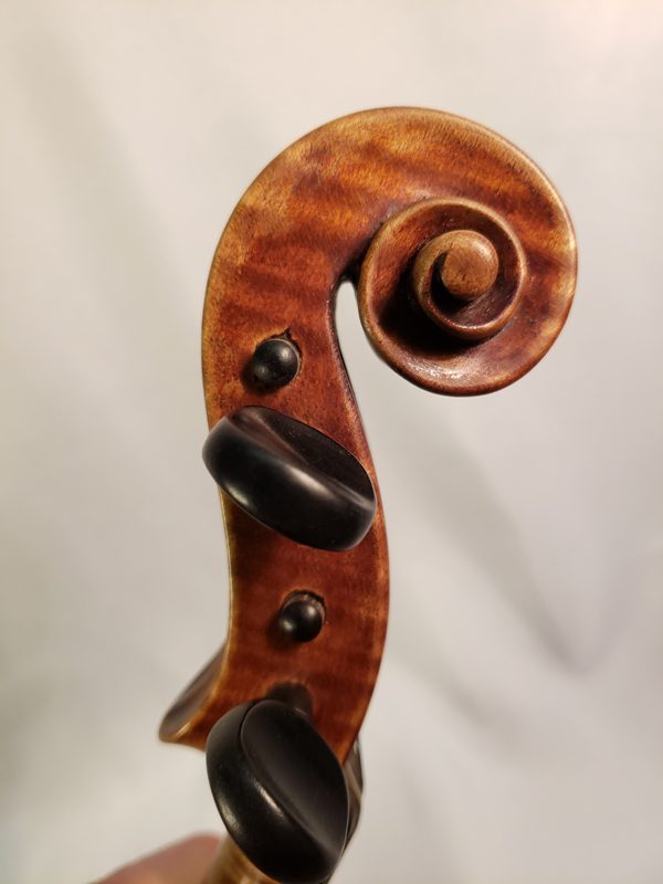 Fritz Monnig violin 1930's Markneukirchen scroll
