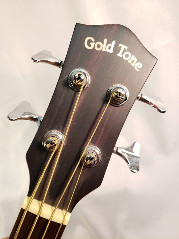 Gold Tone acoustic electric bass guitar ABG4 headstock