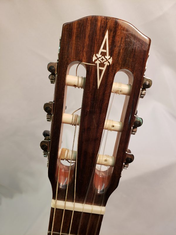 Alvarez AC65CE classical guitar headstock