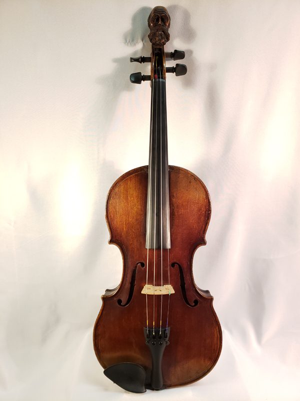 French carved head violin mid 1800's Paris full length