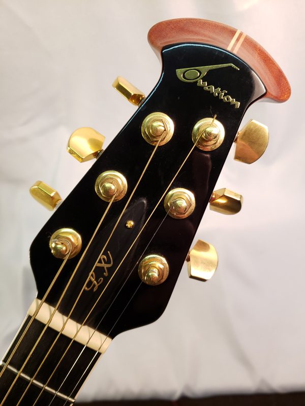 Ovation ELite LX acoustic guitar headstock